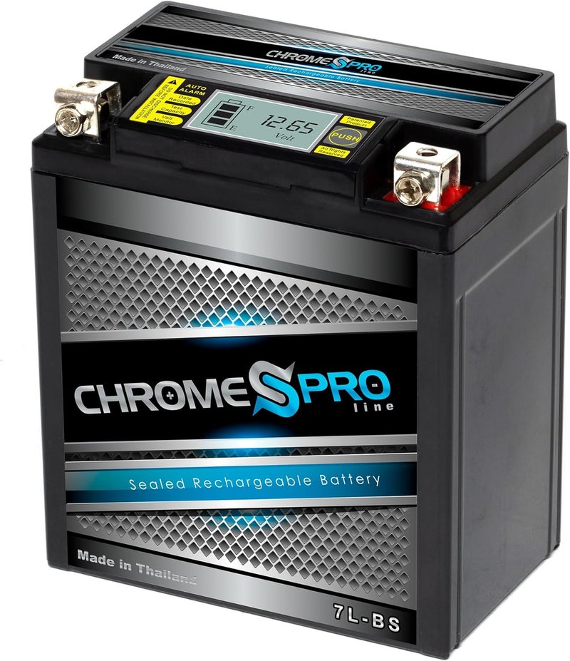 Chrome S Pro iGel YTX7L-BS Battery – 85 CCA, Gel Electrolyte, LED Display, 12V 6Ah – Fits ATV, Motorcycle, Scooter, Jet Ski, Dirt Bike, UTV, Snowmobile & More – T3 Nut & Bolt Terminal - Image 2